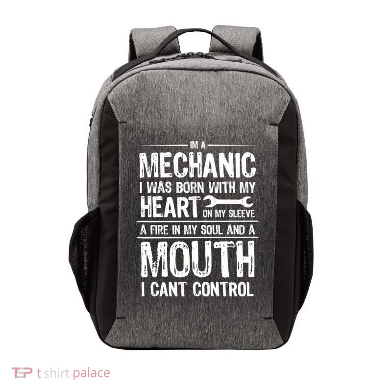 Funny I'm A Mechanic Quote Vector Backpack