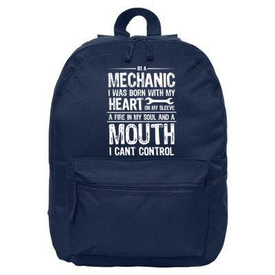 Funny I'm A Mechanic Quote 16 in Basic Backpack