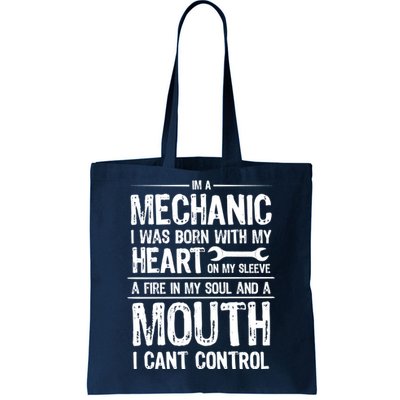 Funny I'm A Mechanic Quote Tote Bag