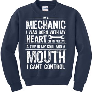 Funny I'm A Mechanic Quote Kids Sweatshirt