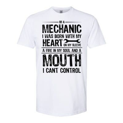 Funny I'm A Mechanic Quote Softstyle CVC T-Shirt