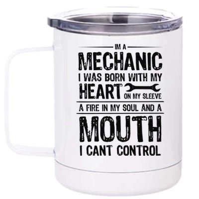 Funny I'm A Mechanic Quote 12 oz Stainless Steel Tumbler Cup