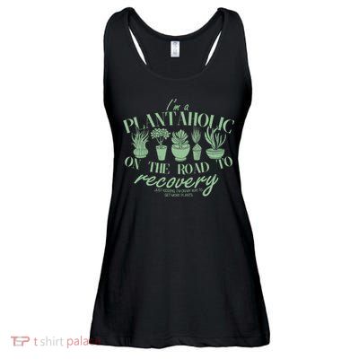 Funny I'm A Plantaholic On the Road To Recovery Ladies Essential Flowy Tank