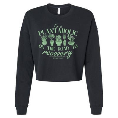 Funny I'm A Plantaholic On the Road To Recovery Cropped Pullover Crew