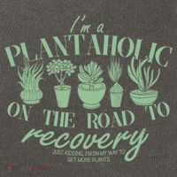Funny I'm A Plantaholic On the Road To Recovery Cotton Canvas Backpack
