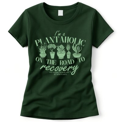 Funny I'm A Plantaholic On the Road To Recovery Womens T-Shirt