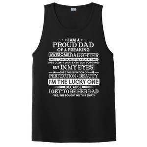 Funny I'm A Proud Lucky Dad Of Awesome Daughter PosiCharge Competitor Tank