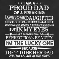 Funny I'm A Proud Lucky Dad Of Awesome Daughter Golf Towel