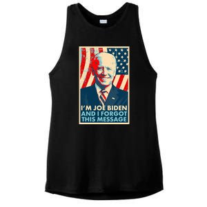 Funny I'm Joe Biden And I Forgot This Message Ladies PosiCharge Tri-Blend Wicking Tank