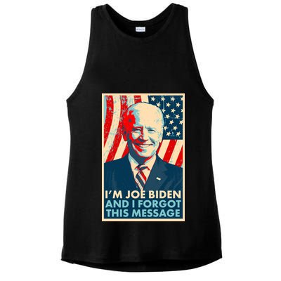Funny I'm Joe Biden And I Forgot This Message Ladies PosiCharge Tri-Blend Wicking Tank