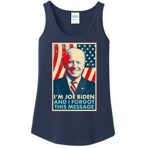 Funny I'm Joe Biden And I Forgot This Message Ladies Essential Tank