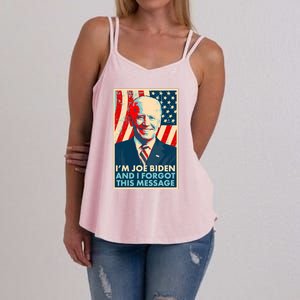 Funny I'm Joe Biden And I Forgot This Message Women's Strappy Tank