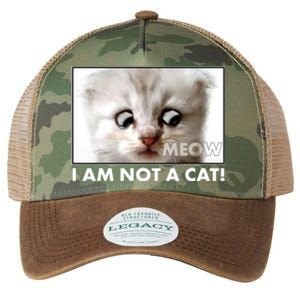 Funny I'm Not A Cat Zoom Lawyer Cat Meme Legacy Tie Dye Trucker Hat