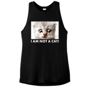 Funny I'm Not A Cat Zoom Lawyer Cat Meme Ladies PosiCharge Tri-Blend Wicking Tank