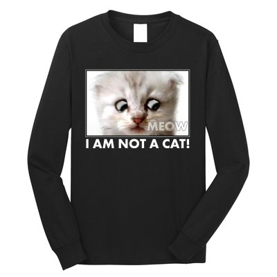 Funny I'm Not A Cat Zoom Lawyer Cat Meme Long Sleeve Shirt