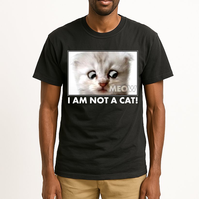 Funny I'm Not A Cat Zoom Lawyer Cat Meme Tall T-Shirt