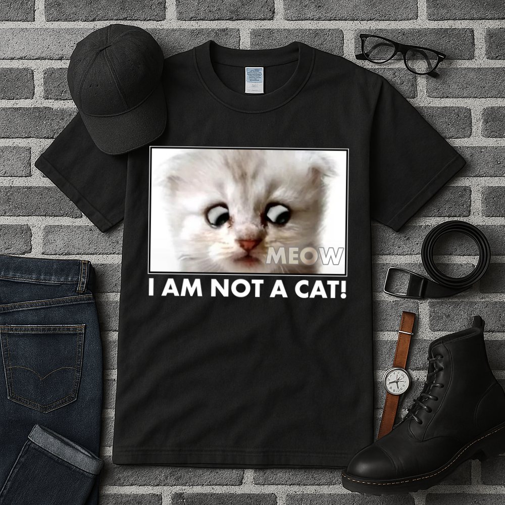 Funny I'm Not A Cat Zoom Lawyer Cat Meme Tall T-Shirt