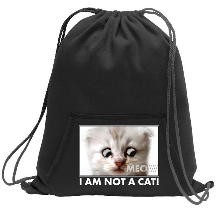 Funny I'm Not A Cat Zoom Lawyer Cat Meme Sweatshirt Cinch Pack Bag