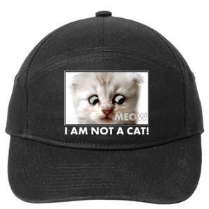 Funny I'm Not A Cat Zoom Lawyer Cat Meme 7-Panel Snapback Hat