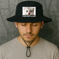 Funny I'm Not A Cat Zoom Lawyer Cat Meme Bucket Hat