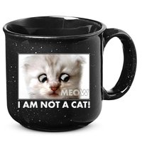 Funny I'm Not A Cat Zoom Lawyer Cat Meme 15oz Campfire Ceramic Mug