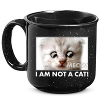 Funny I'm Not A Cat Zoom Lawyer Cat Meme 15oz Campfire Ceramic Mug