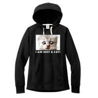 Funny I'm Not A Cat Zoom Lawyer Cat Meme Women's Fleece Hoodie