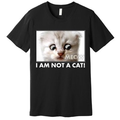 Funny I'm Not A Cat Zoom Lawyer Cat Meme Premium T-Shirt
