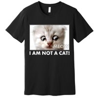 Funny I'm Not A Cat Zoom Lawyer Cat Meme Premium T-Shirt