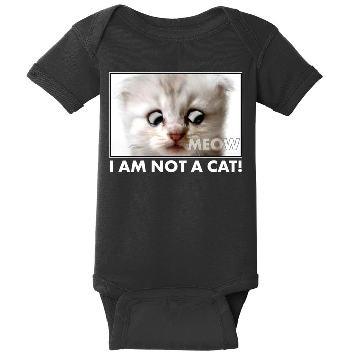 Funny I'm Not A Cat Zoom Lawyer Cat Meme Baby Bodysuit