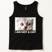 Funny I'm Not A Cat Zoom Lawyer Cat Meme Tank Top