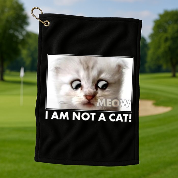 Funny I'm Not A Cat Zoom Lawyer Cat Meme Golf Towel