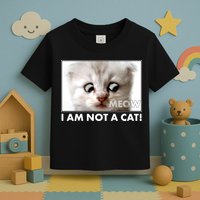 Funny I'm Not A Cat Zoom Lawyer Cat Meme Toddler T-Shirt