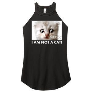 Funny I'm Not A Cat Zoom Lawyer Cat Meme Women's Perfect Tri Rocker Tank