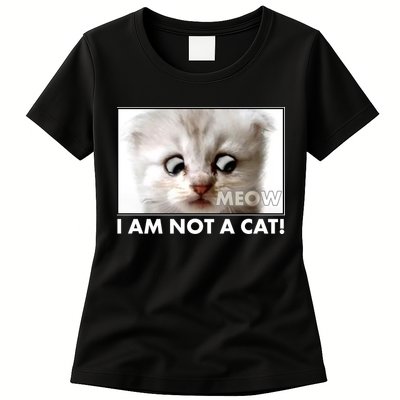 Funny I'm Not A Cat Zoom Lawyer Cat Meme Womens T-Shirt