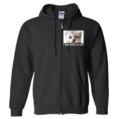 Funny I'm Not A Cat Zoom Lawyer Cat Meme Full Zip Hoodie