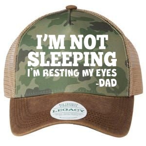 Funny I'm Not Sleeping Dad Legacy Tie Dye Trucker Hat