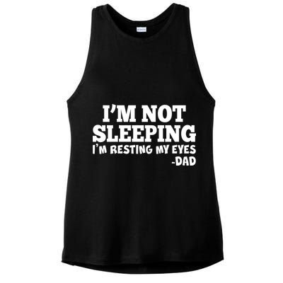 Funny I'm Not Sleeping Dad Ladies PosiCharge Tri-Blend Wicking Tank