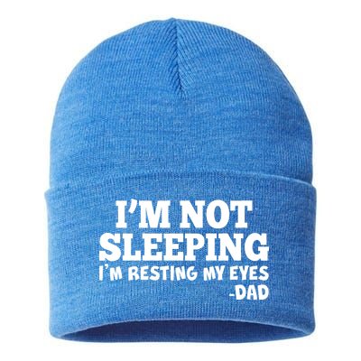 Funny I'm Not Sleeping Dad Sustainable Knit Beanie