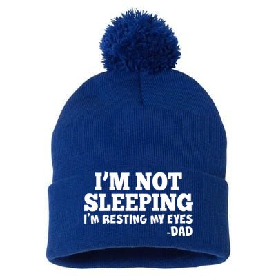 Funny I'm Not Sleeping Dad Pom Pom 12in Knit Beanie