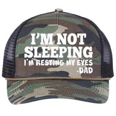 Funny I'm Not Sleeping Dad Retro Rope Trucker Hat Cap