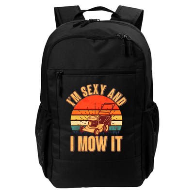 Funny I'm Sexy And I Mow It Vintage Backpack