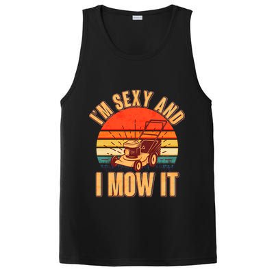 Funny I'm Sexy And I Mow It Vintage PosiCharge Competitor Tank