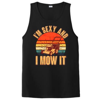 Funny I'm Sexy And I Mow It Vintage PosiCharge Competitor Tank