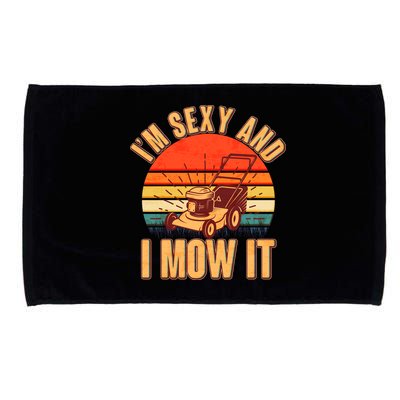 Funny I'm Sexy And I Mow It Vintage Microfiber Hand Towel