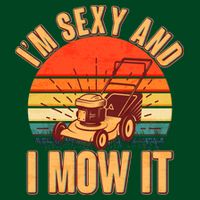 Funny I'm Sexy And I Mow It Vintage Visor