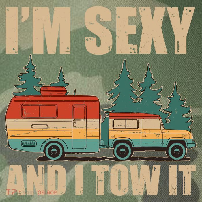 Funny I'm Sexy and I Tow It Legacy Tie Dye Trucker Hat