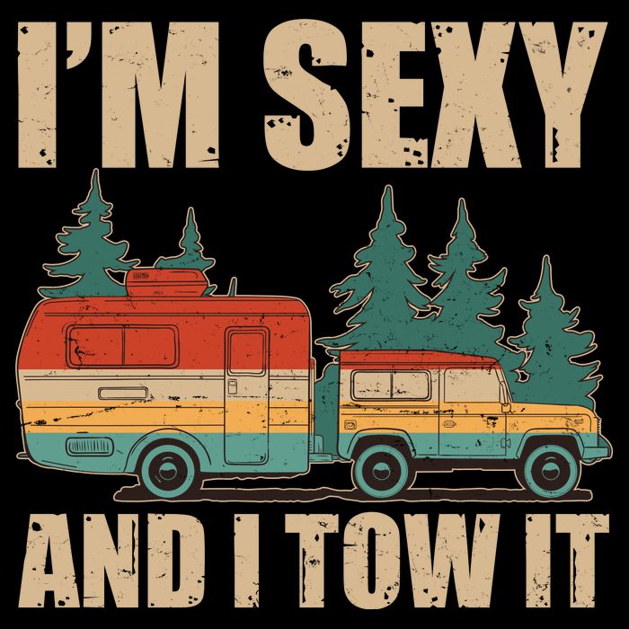 Funny I'm Sexy and I Tow It V-Neck T-Shirt
