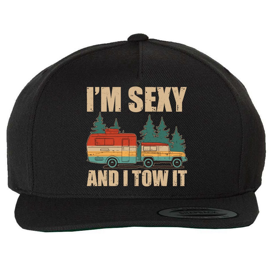 Funny I'm Sexy and I Tow It Wool Snapback Cap