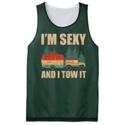 Funny I'm Sexy and I Tow It Mesh Reversible Basketball Jersey Tank